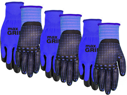 MidWest Gloves & Gear 93P03-SM-AZ-6 Max Grip Packs, 3 Pair, Ladies Green