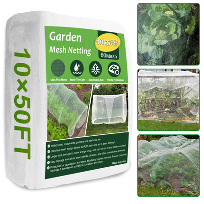NONMON Garden Netting, 2 Pack 10x33FT Ultra Fine Mesh Insect Netting