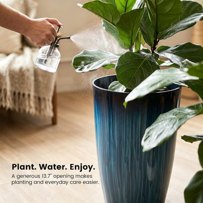 Worth 23.5" H. Tall Planters for Outdoor Plants, Large Plant Pots Set of 2