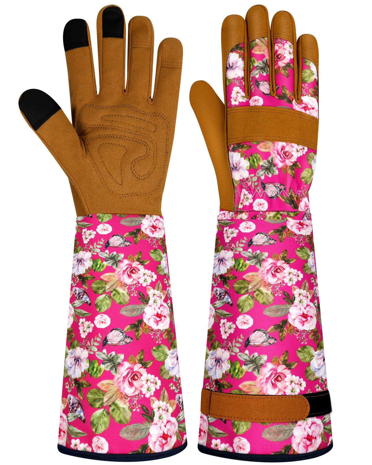 Long Gardening Gloves for Women Thorn Proof Leather Garden Gloves Breathable Working Gloves for Women Yard Outdoor