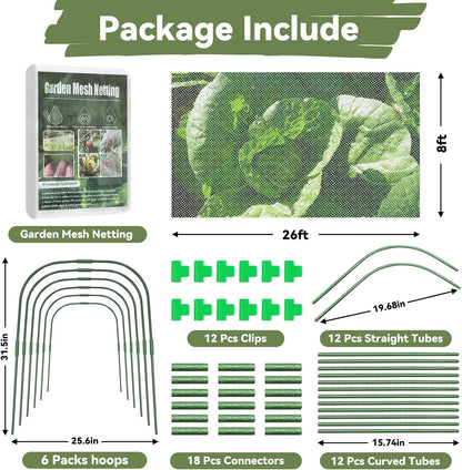 Garden Mesh Netting Kit Protect Fruit Vegetable from Birds Bugs