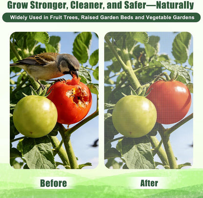 FEED GARDEN Garden Netting 8x10FT Ultra-Fine Mesh PE Cover for Vegetables Fruits Garden Row Cover Raised Bed Durable Protection from Birds Animals