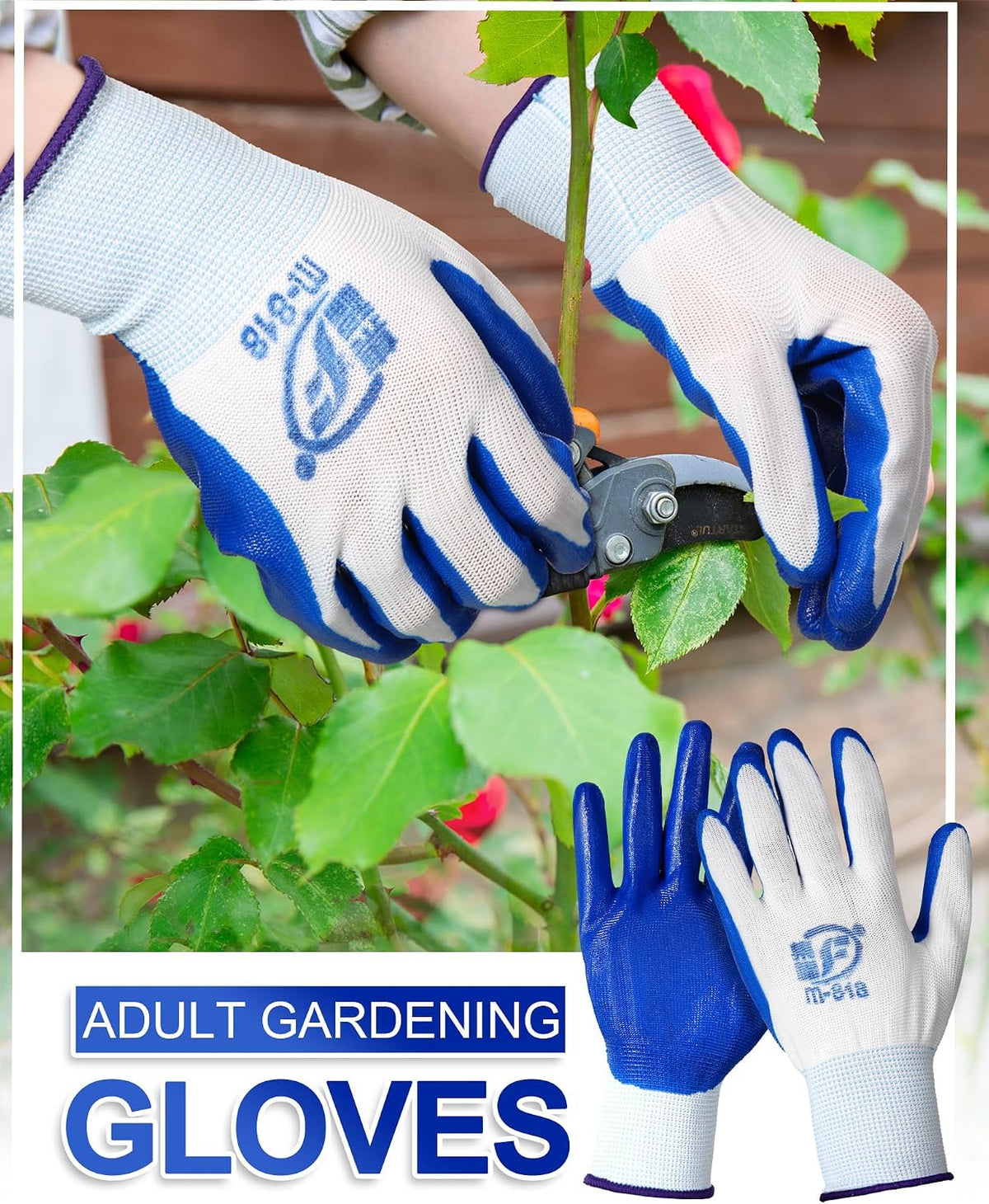 Nuogo 48 Pairs Garden Gloves for Men Work Gloves Bulk