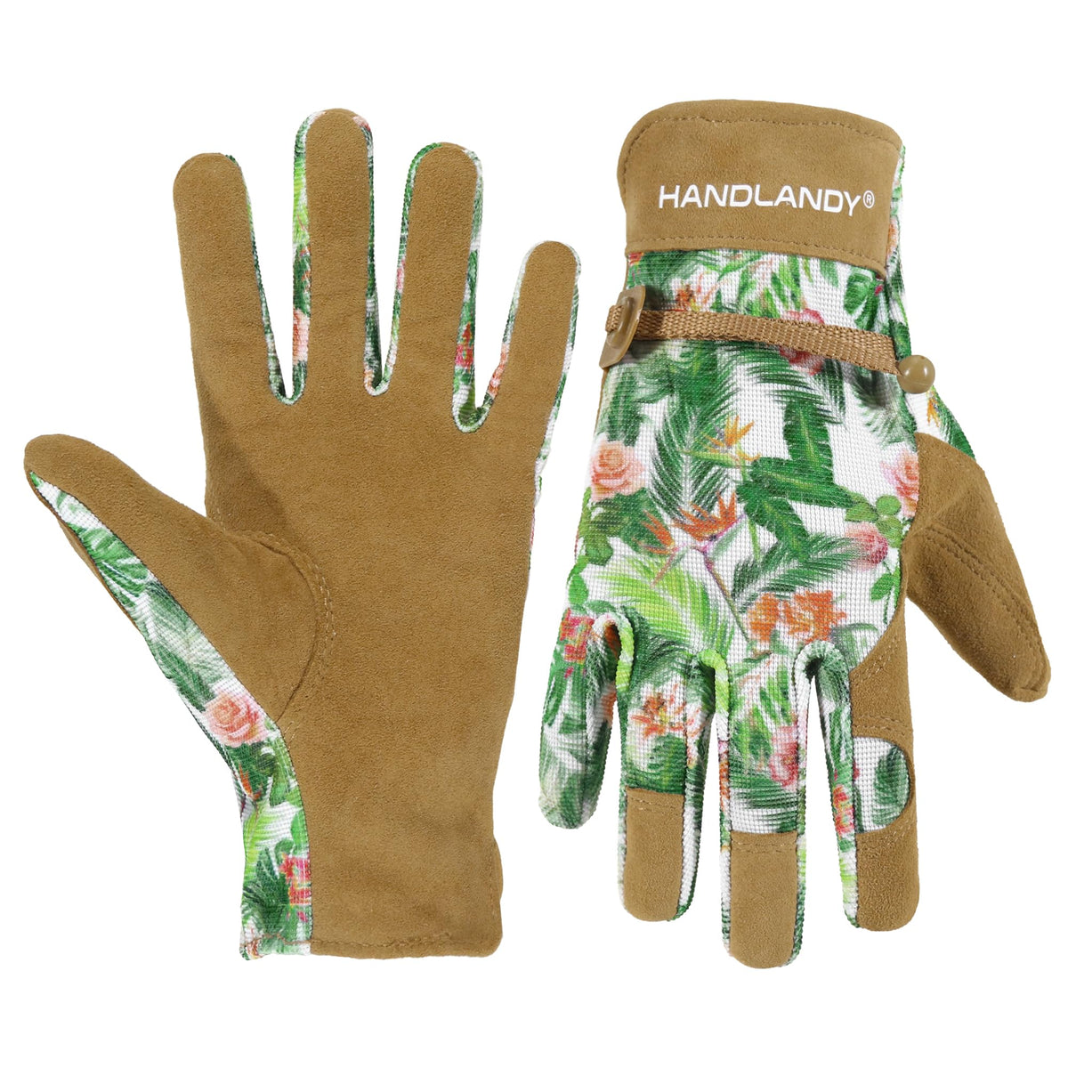 HANDLANDY Gardening Gloves for Women, Leather Garden Glove, Gardener Gift