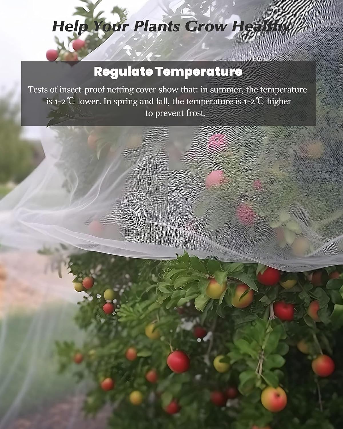4x20Ft Ultra Fine Garden Mesh Netting Thicken Protection Netting for Vegetable Plant Fruits Health Growing, White Screen Barrier Net for Pest Bird Mosquito