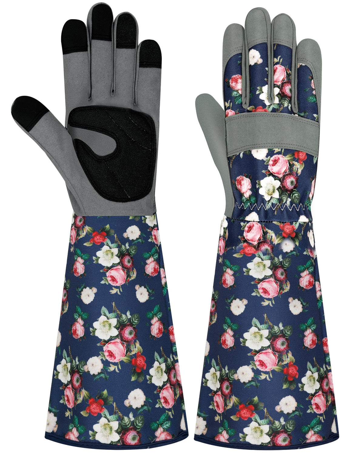 Long Gardening Gloves for Women Thorn Proof Leather Garden Gloves Breathable Working Gloves for Women Yard Outdoor