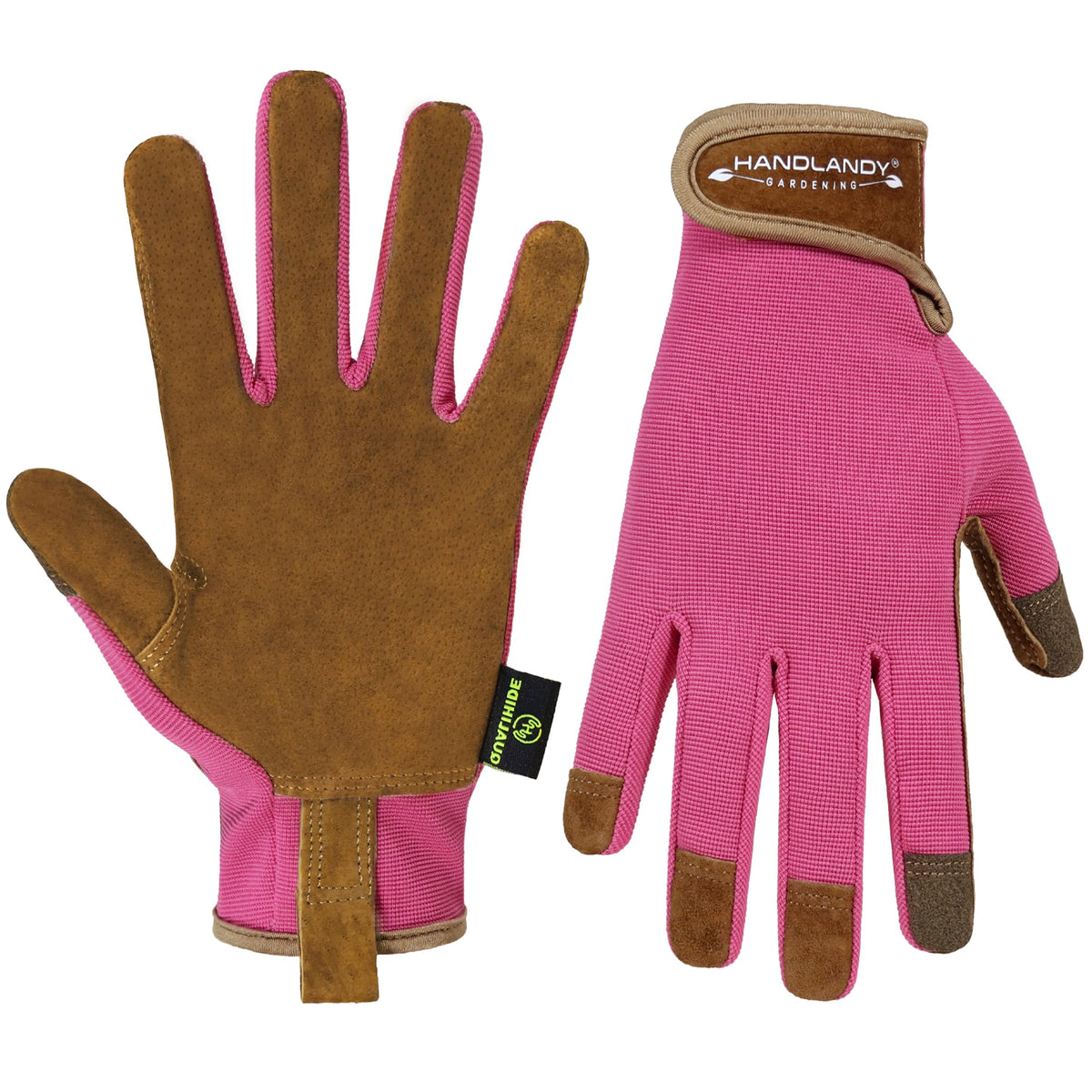 HANDLANDY Gardening Gloves for Women, Leather Garden Glove, Gardener Gift