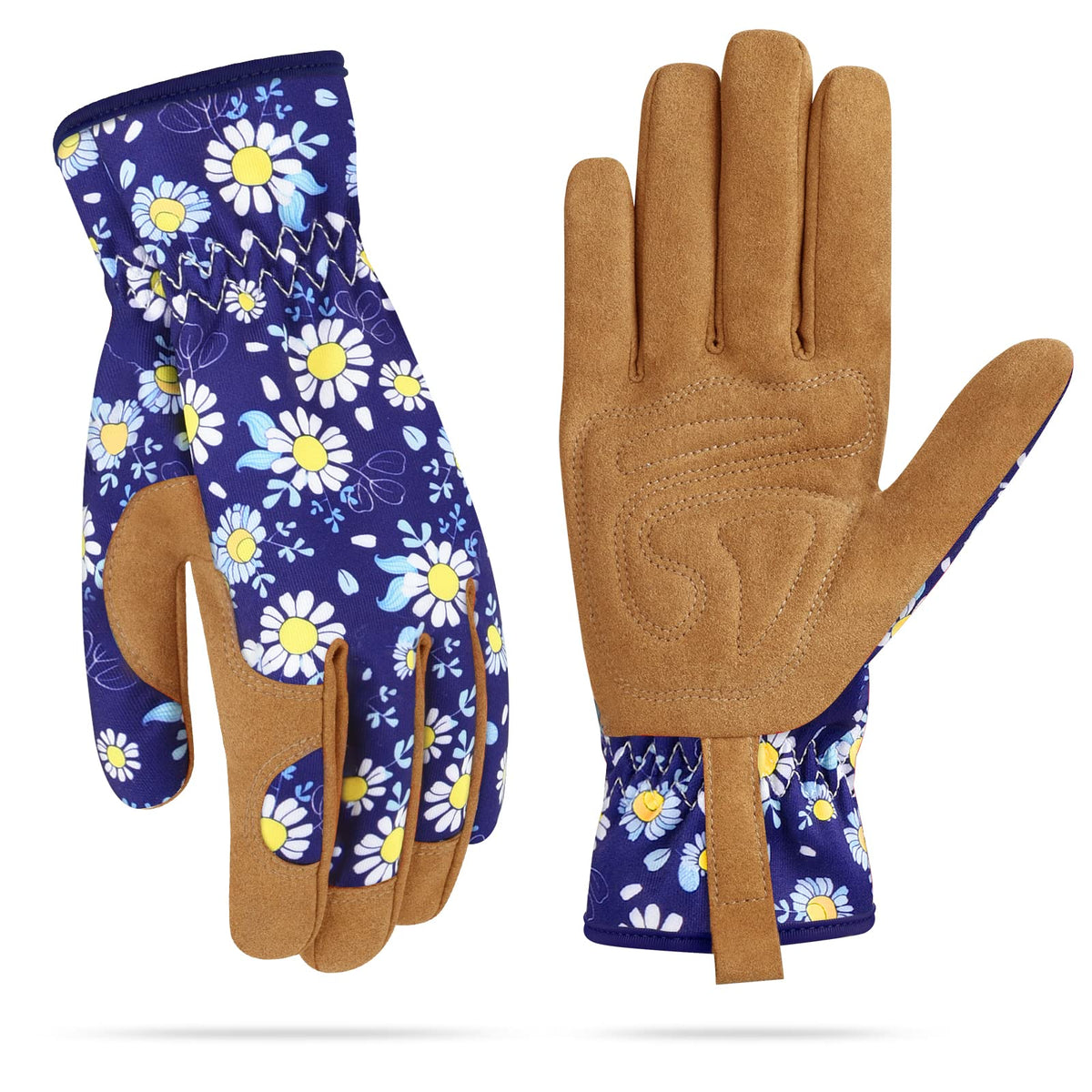 Womens Gardening Weeding Working Gloves, Leather Garden Glove for Women Thorn Proof No Stab for Digging, Planting,Pruning