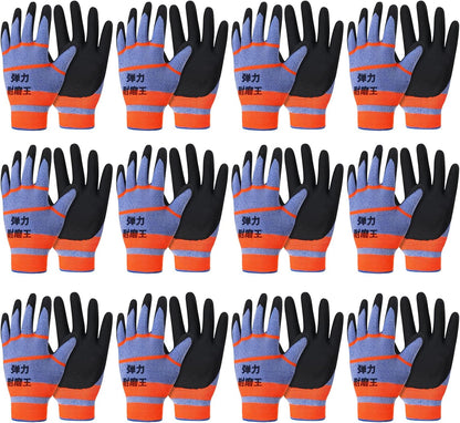12 Pairs Gardening Gloves for Men Women, Summer Work Gloves
