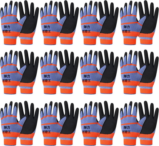 12 Pairs Gardening Gloves for Men Women, Summer Work Gloves