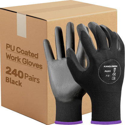 Kebada W1 Safety Work Gloves for Men & Women, Touchscreen, PU Coated