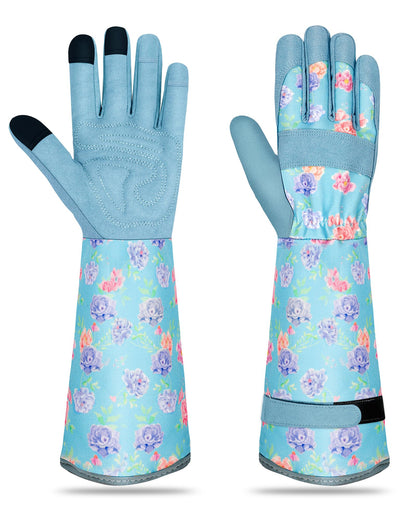 Long Gardening Gloves for Women Thorn Proof Leather Garden Gloves Breathable Working Gloves for Women Yard Outdoor