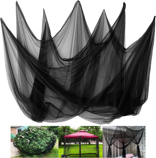 Mosquito Netting,10 × 50 Ft Mosquito Mesh Screen for Patio,Black