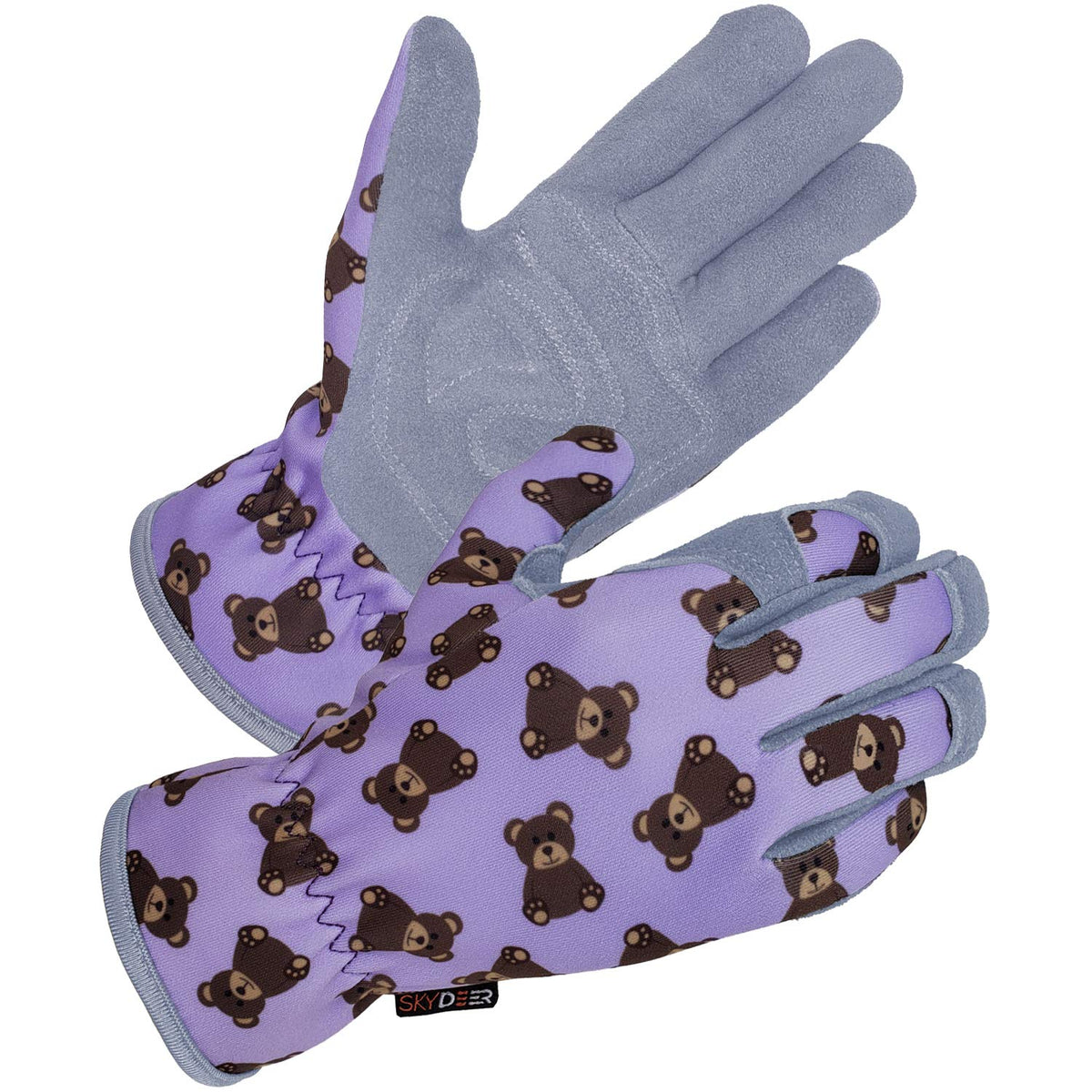 SKYDEER Premium Genuine Deerskin Suede Women's Gardening Gloves, Ultra-Soft Padded, Comfort Fit for Work, Medium, SD6611/M