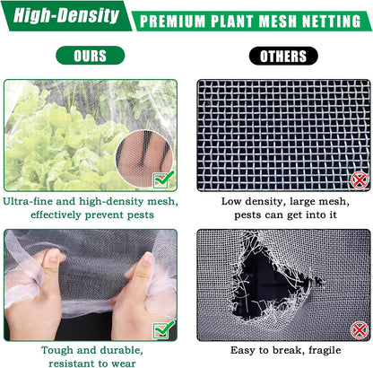 10 X 50 FT Breathable Garden Mesh Netting Pest Barrier for Raised Beds