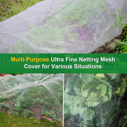 NONMON Garden Netting, 2 Pack 10x33FT Ultra Fine Mesh Insect Netting