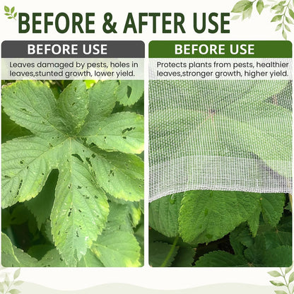 10Ft x 15FT Garden Netting, Fine Mesh Insect Netting for Plant Protection