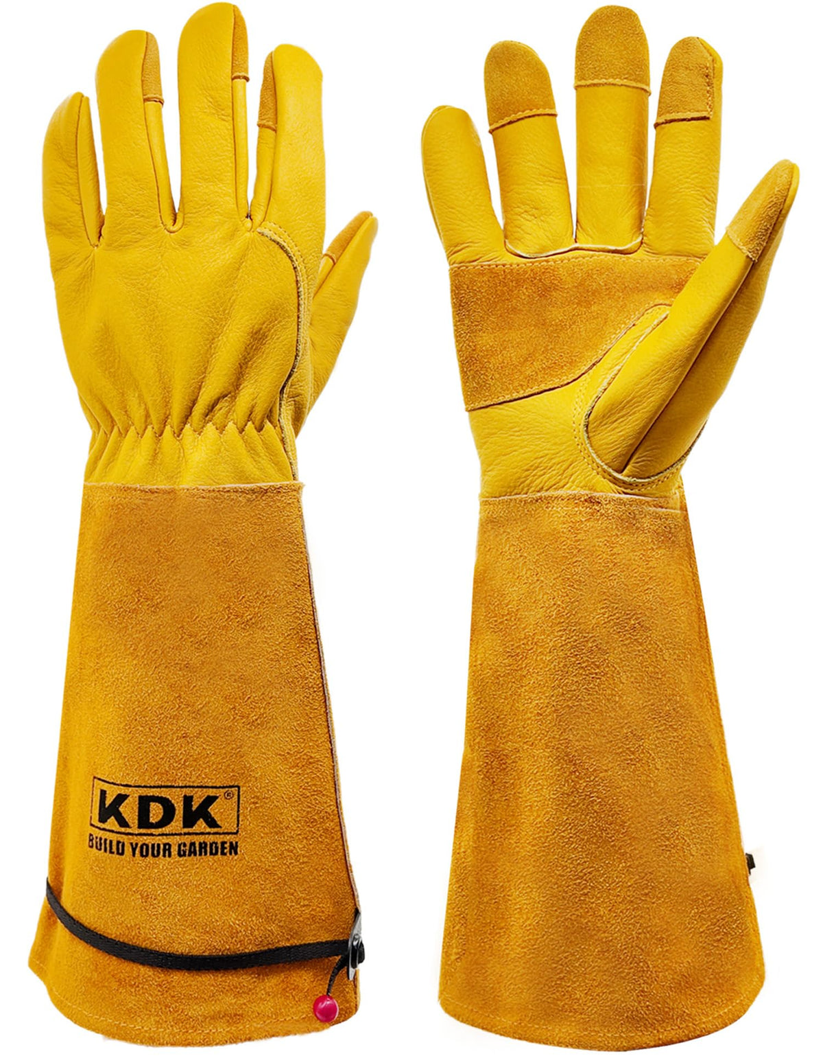 KDK Long Cowhide Gardening Gloves Men Women Thorn Proof Rose Pruning Gloves