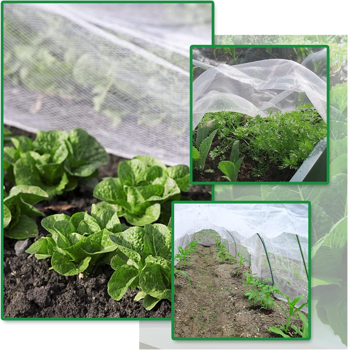 SnugNiture Garden Netting 10x33FT Ultra Fine Mesh Mosquito Net Plant Covers, White Bird Netting Barrier Greenhouse Row Cover Protect Fruits Flower Vegetables from Birds Deer & Squirrels