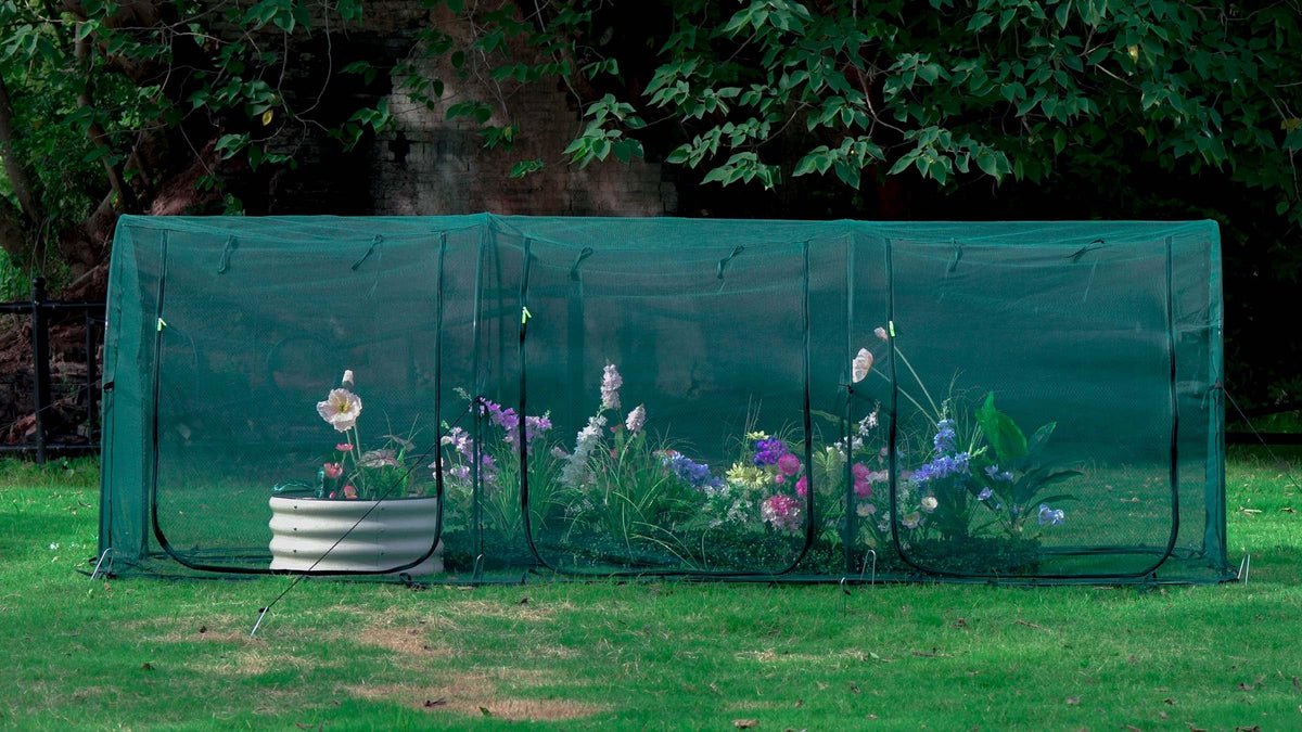 Large Tunnel 8.2'x4' Plant Netting Cover 4FT Tall Crop Cage Netting Pest Guard Cover for Vegetables Fruits Durable Gardening Net for Plant and Animal