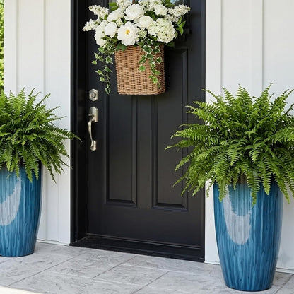 Worth 23.5" H. Tall Planters for Outdoor Plants, Large Plant Pots Set of 2