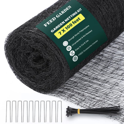 FEED GARDEN Garden Netting 8x10FT Ultra-Fine Mesh PE Cover for Vegetables Fruits Garden Row Cover Raised Bed Durable Protection from Birds Animals