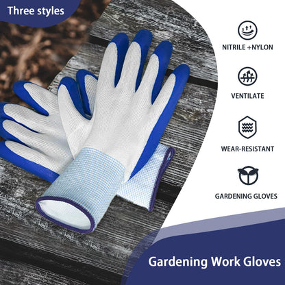 WHEATHUSK 144 Pairs Gardening Work Gloves Bulk for Men Women, Breathable Rubber Coated Garden Gloves for Construction, 9.1 Inch