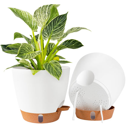 8/10/12 Inch Self Watering Pots for Indoor/Outdoor Plants