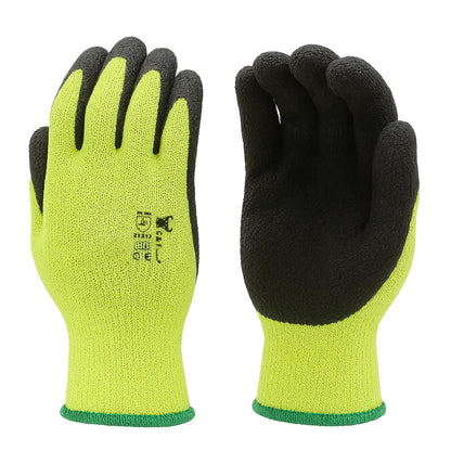 G & F Products - 3100L-DZ-Parent 12 Pairs Large Rubber Latex Double Coated Work Gloves for Construction, gardening gloves, heavy duty Cotton Blend Blue