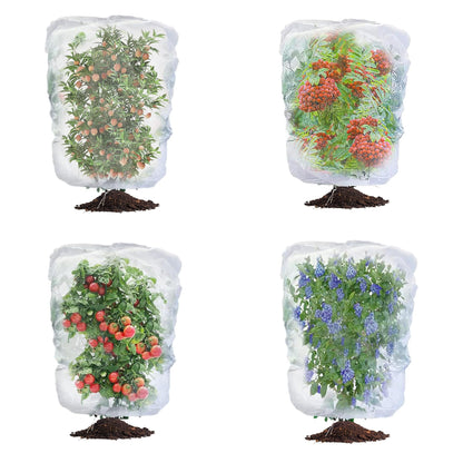 afzdby Large Garden Mesh Netting with Zipper and Drawstring,Plants Cover Protection from Anti Birds,Bugs,Cicadas,and Insects-Pest Barrier Bag for Blueberry Bushes,Tomatoes,Citrus,Fruit Tree