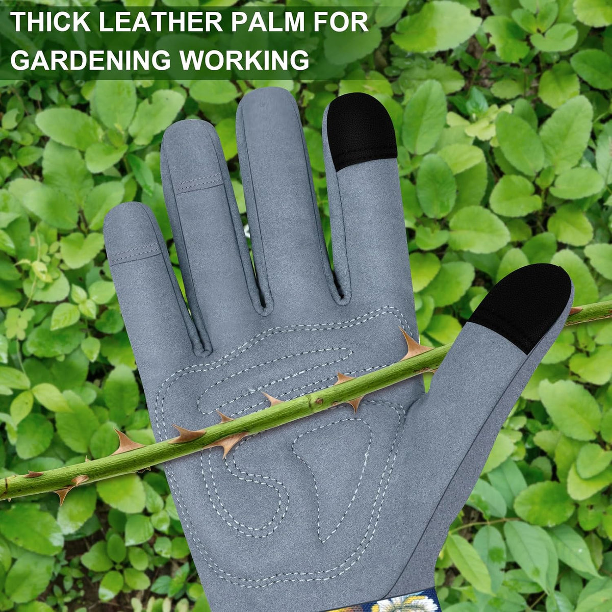 Long Gardening Gloves for Women Thorn Proof Leather Garden Gloves Breathable Working Gloves for Women Yard Outdoor