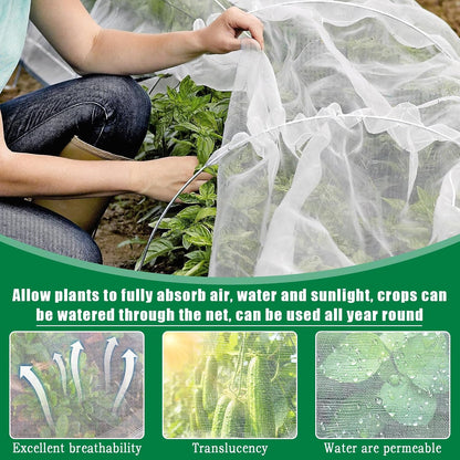 10 X 50 FT Breathable Garden Mesh Netting Pest Barrier for Raised Beds