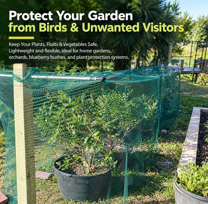 RIFNY Bird Netting for Garden Protection, 13 x 40FT Mesh Garden Netting