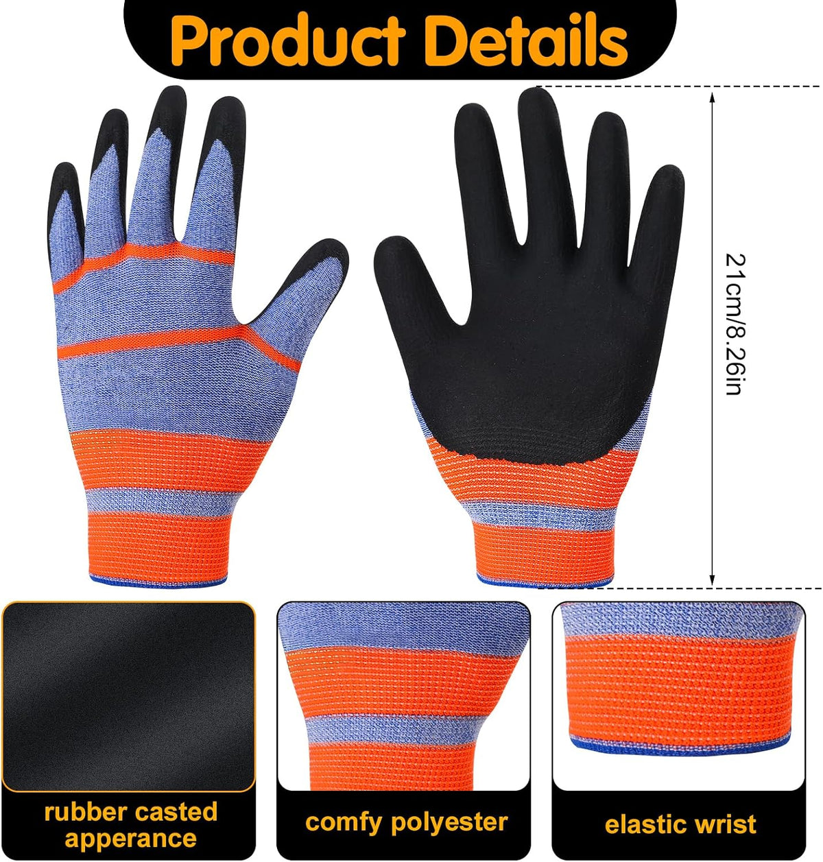 12 Pairs Gardening Gloves for Men Women, Summer Work Gloves