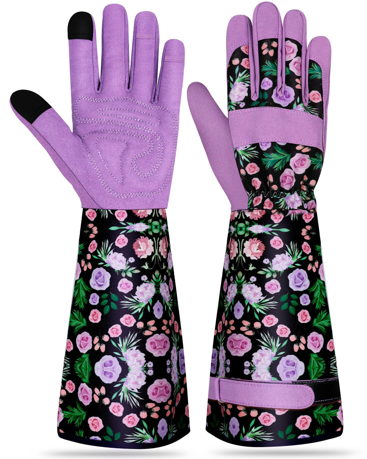 Long Gardening Gloves for Women Thorn Proof Leather Garden Gloves Breathable Working Gloves for Women Yard Outdoor