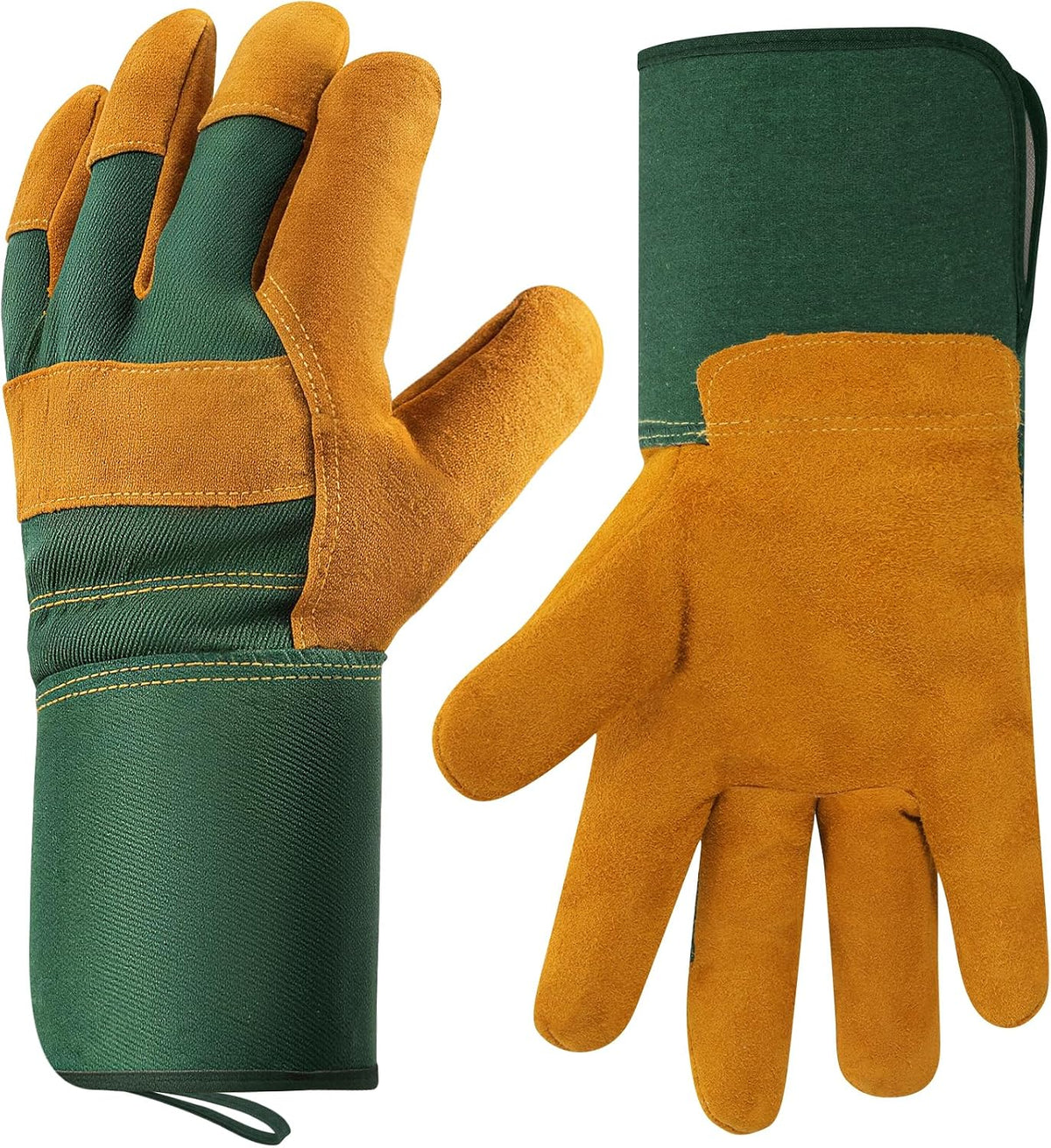 Gardening Gloves, Rose Pruning Gloves for Men & Women, Breathable Cowhide Leather Gauntlet, Best Garden Gifts & Tools for Gardener