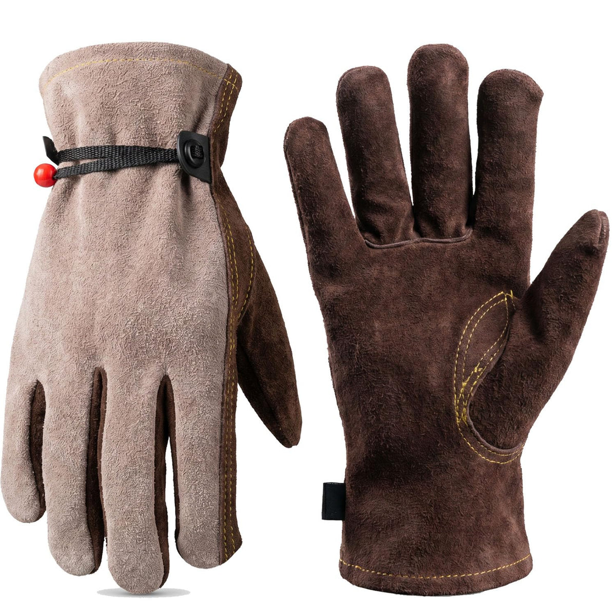 Leather Gardening Gloves for Women-Best Gift for Gardeners.Pink S