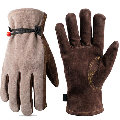 Leather Gardening Gloves for Women-Best Gift for Gardeners.Pink S