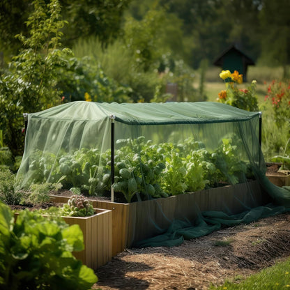 Green DIY Mosquito Net Fabric | 10x20 FT Netting | Insect Cover for Garden