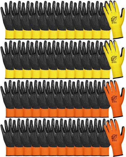 Nuogo 48 Pairs Garden Gloves for Men Work Gloves Bulk