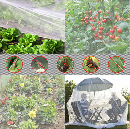 RIFNY Garden Netting for Raised Beds Garden Protection Plant, 2 Pcs 10x33Ft