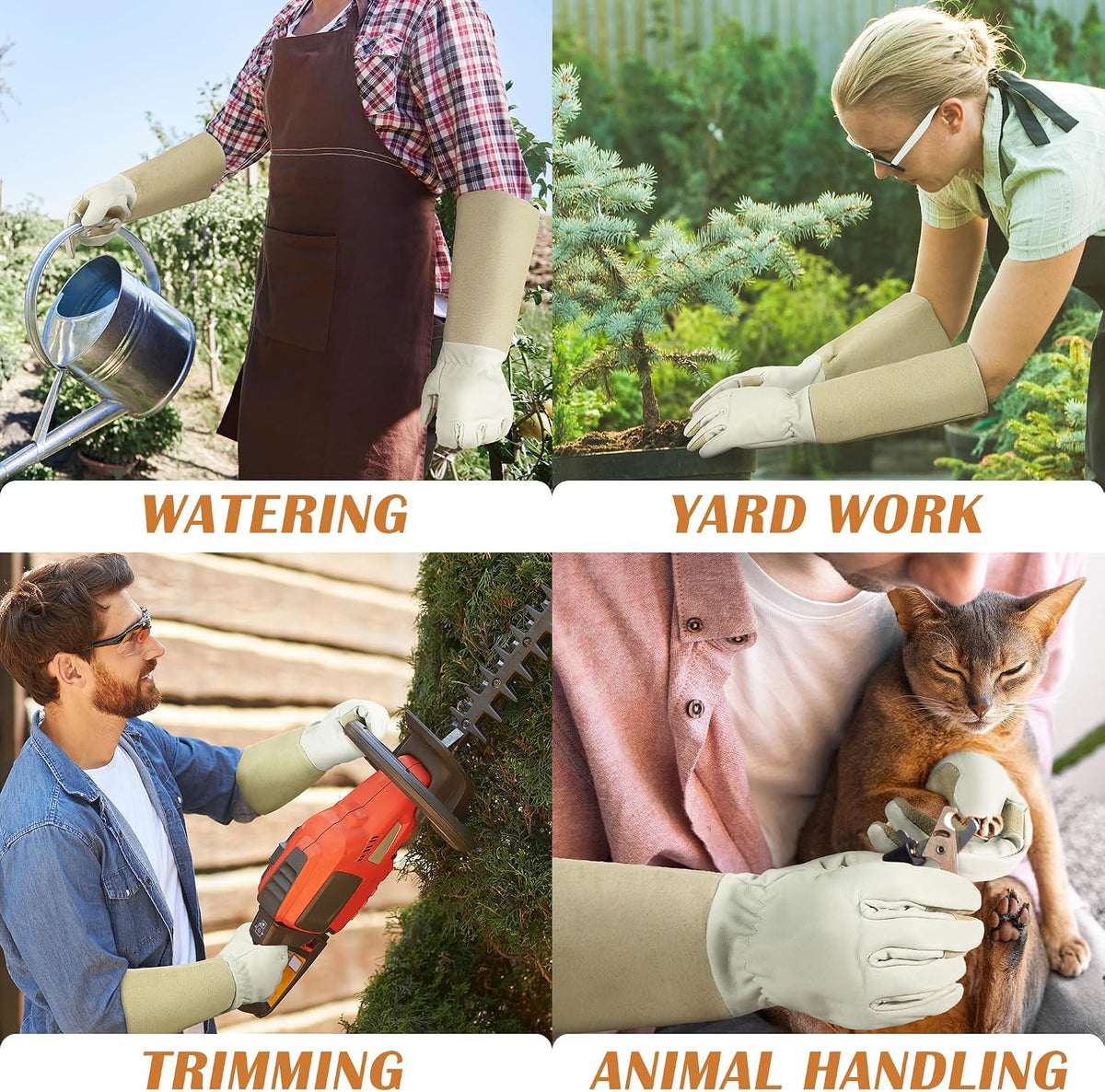 HANDLANDY Rose Pruning Gloves for Men Women, Thorn Proof Gardening Gloves