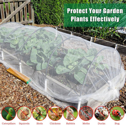 10 X 50 FT Breathable Garden Mesh Netting Pest Barrier for Raised Beds
