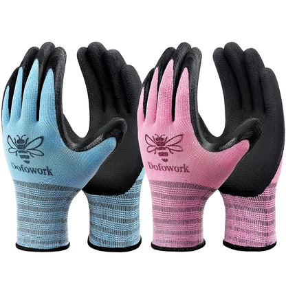 DOFOWORK Gardening Gloves - 6 Pair Gardening Gloves for Women/Men with Grip