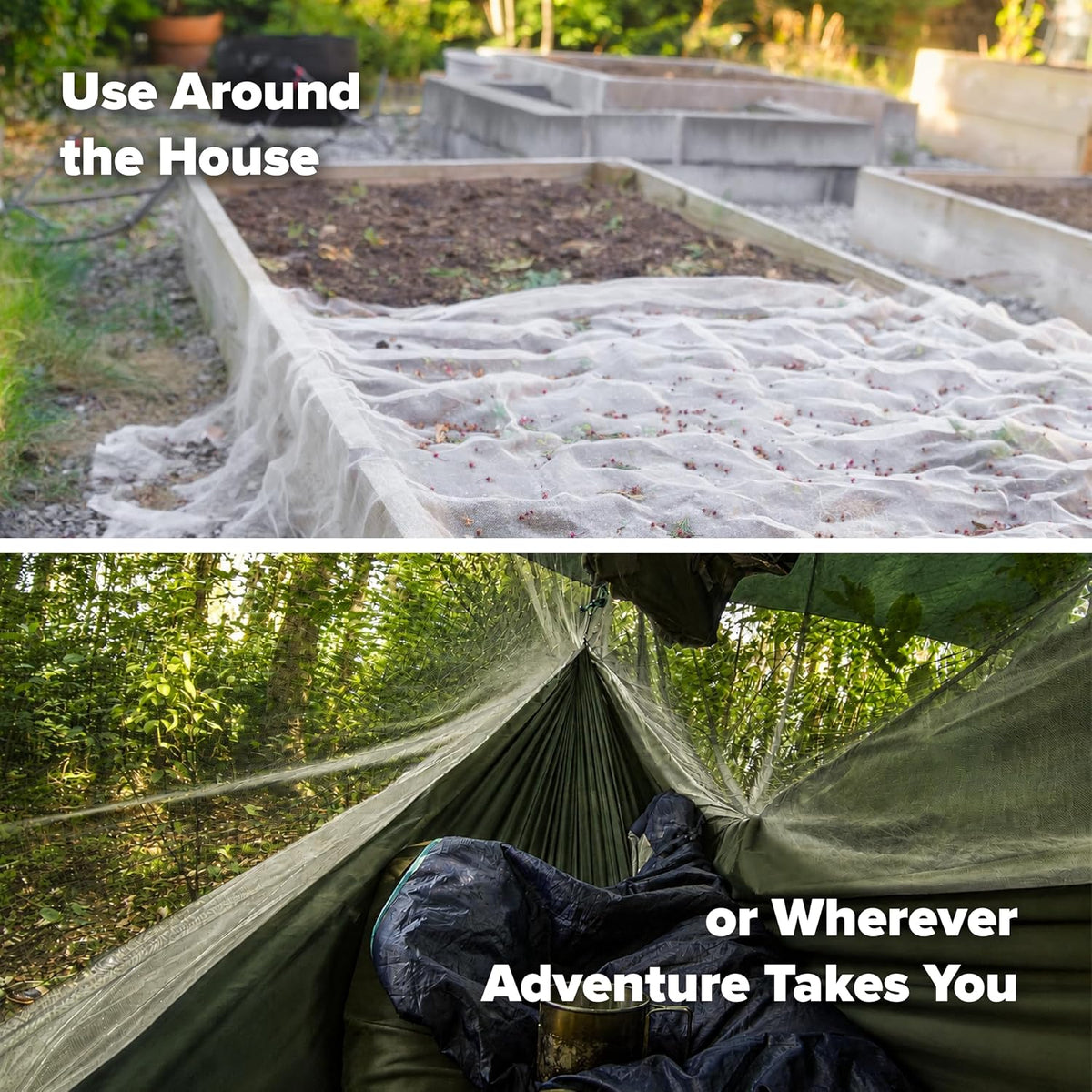 Coghlan's Rectangular Mosquito Netting – Lightweight Mesh for Camping, Travel, and Outdoor Protection – Use as Bed Cover, Shelter, or Screen Repair – White, 48" x 72"