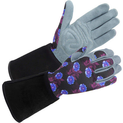 SKYDEER Premium Genuine Deerskin Suede Women's Gardening Gloves, Ultra-Soft Padded, Comfort Fit for Work, Medium, SD6611/M