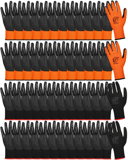 Nuogo 48 Pairs Garden Gloves for Men Work Gloves Bulk