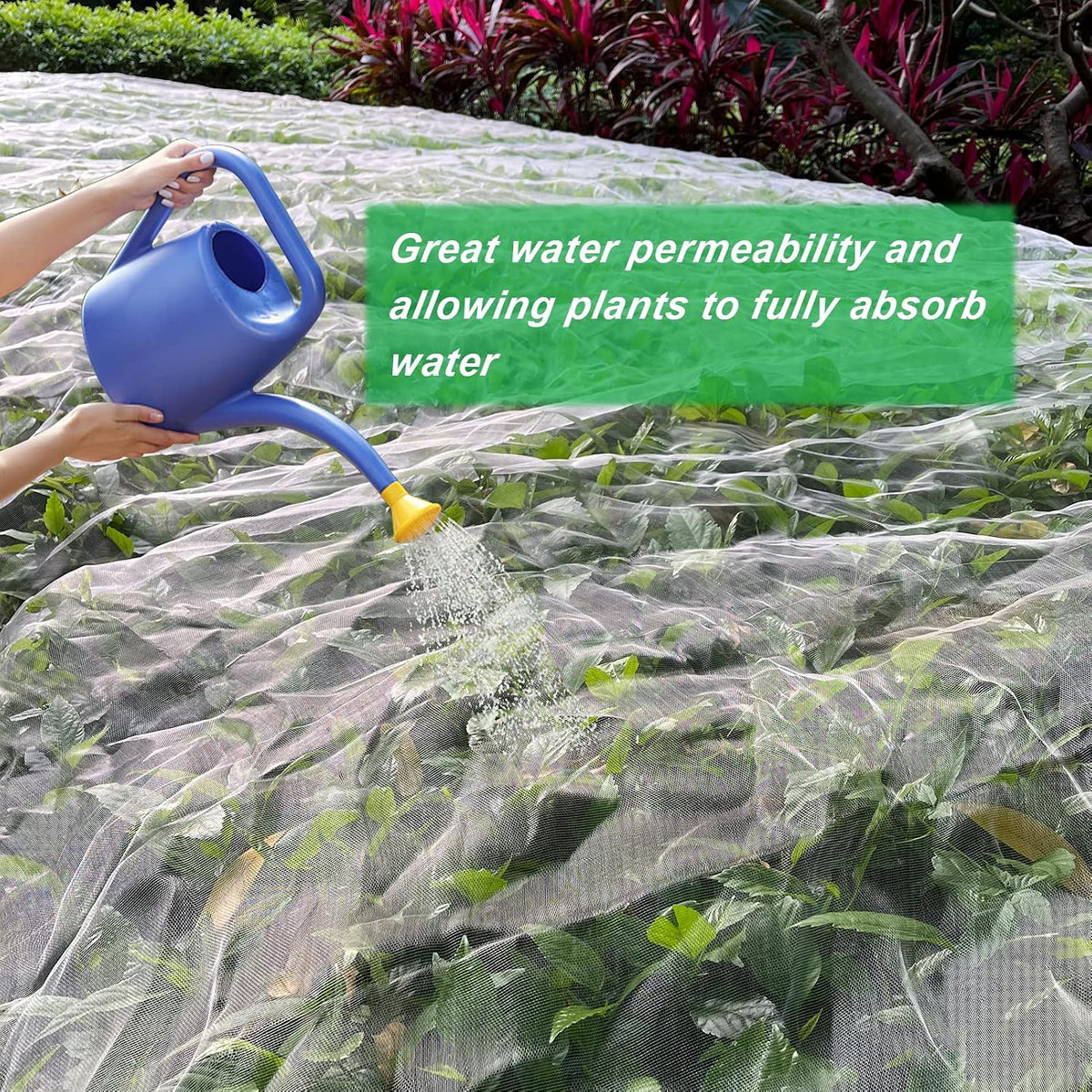 2 Pack 10X30FT Garden Netting, Garden Netting for Raised Beds, Ultra Fine Insect Netting for Vegetable Flowers Fruits, Garden Mesh Plant Cover Row Cover Barrier Protection Net for Birds