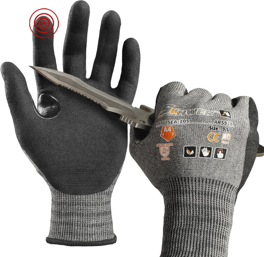 Schwer A4 AIR-SKIN Cut Resistant Work Gloves, Ultra Lightweight, AR5918, M