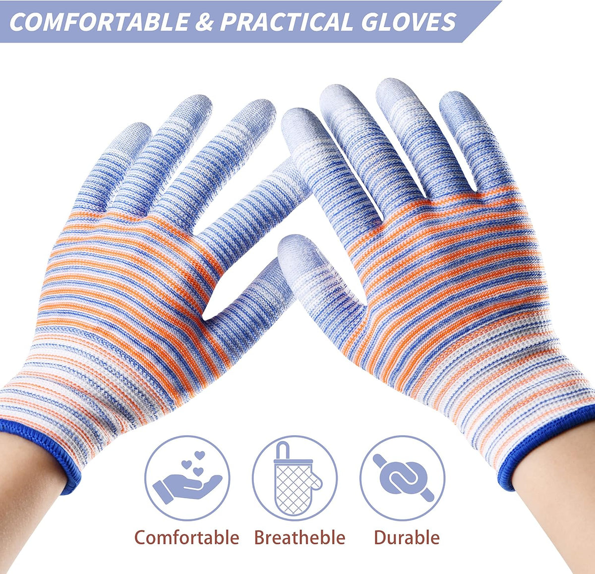 Gardening Gloves for Women - Gardening Gloves 12 Pairs, Breathable Rubber Garden Gloves, Outdoor Protective Working Gloves